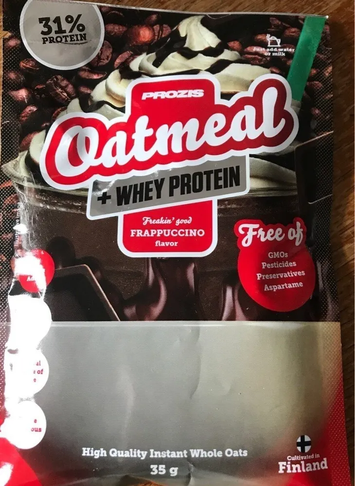 Oatmeal + whey protein frappuccino
