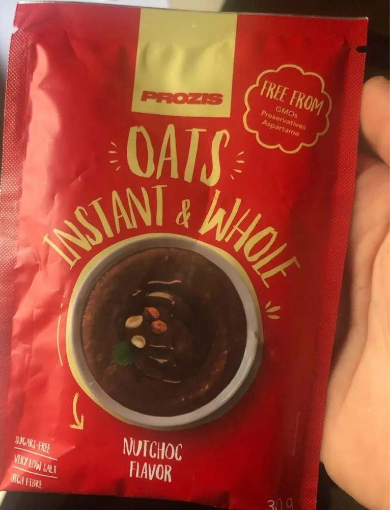 Harina de avena sabor a nutella