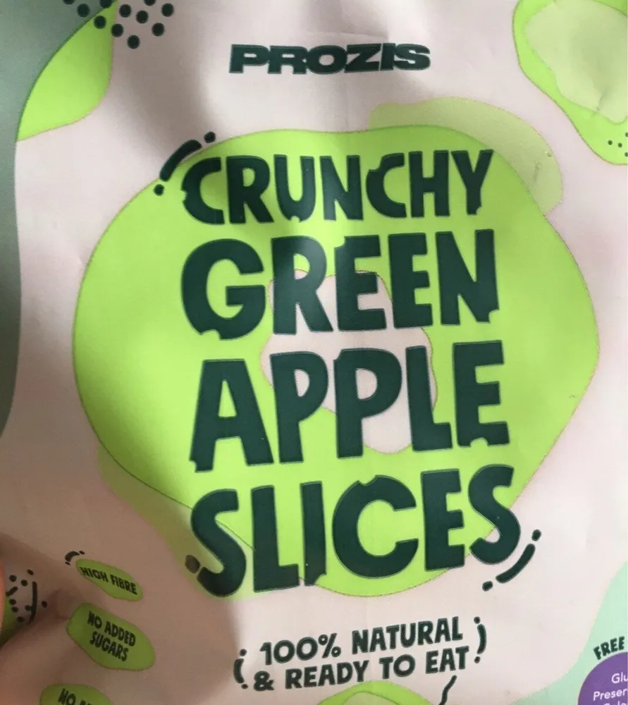 Crunchy green apple slices