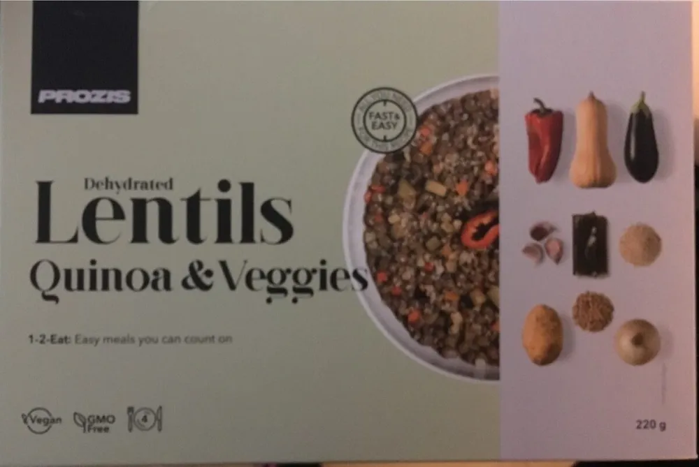 Lentilles quinoa et legumes