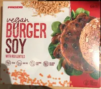 Vegan burger soy with red lentils