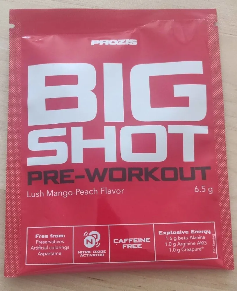 Big Shot pre-workout caffeine free
