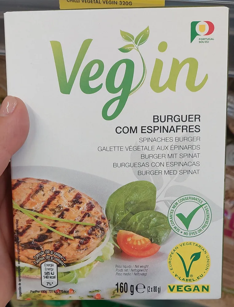 Veg In Burguer com Espinafres