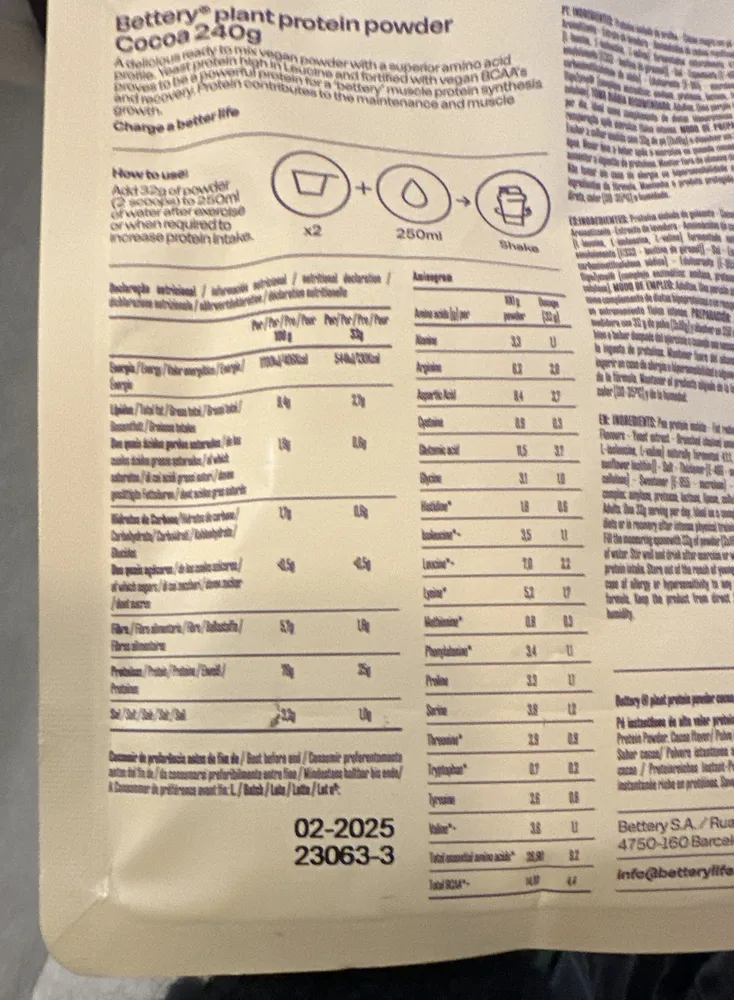 Plant Protein Powder Cocoa