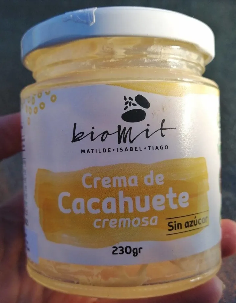 Crema de cacahuete cremosa sin azúcar