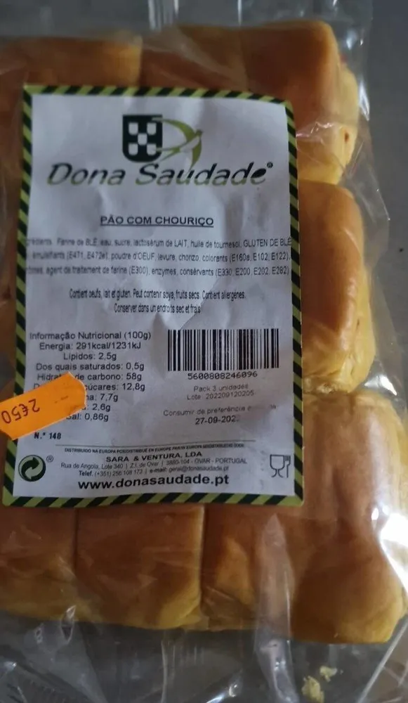 PAO com chouriço