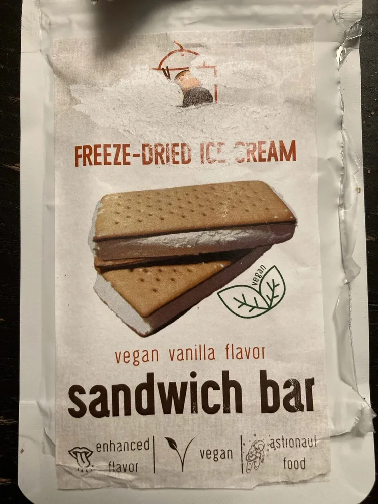 Freeze Dried Vegan Vanilla Ice Cream Sandwich