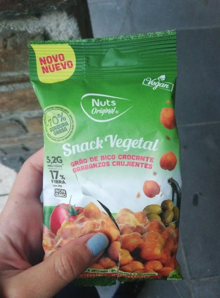 Snack vegetal garbanzos crujientes
