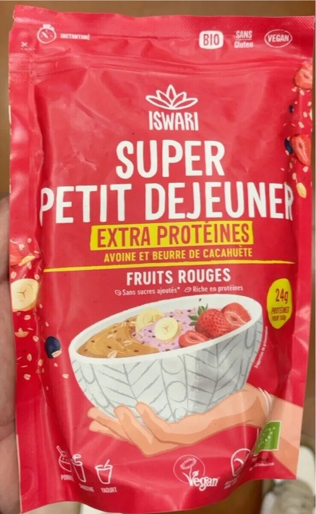 Super Petit Déjeuner Extra Protéines Avoine et beurre de cacahuète Fruits rouges