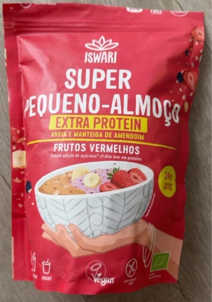 Super Pequeno-Almoço Extra Protein Aveia e Manteiga de Amendoim Frutos Vermelhos