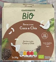 Barras cruas Coco e Chia