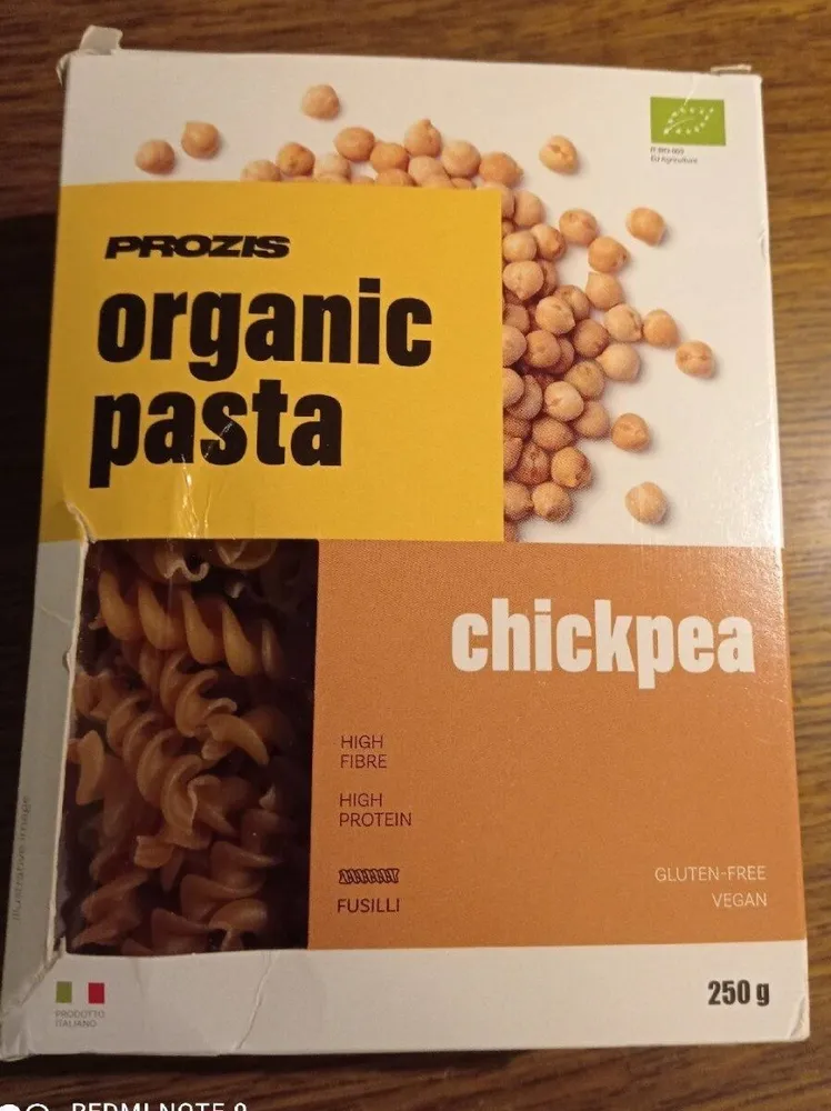 Organic pasta pois chiche