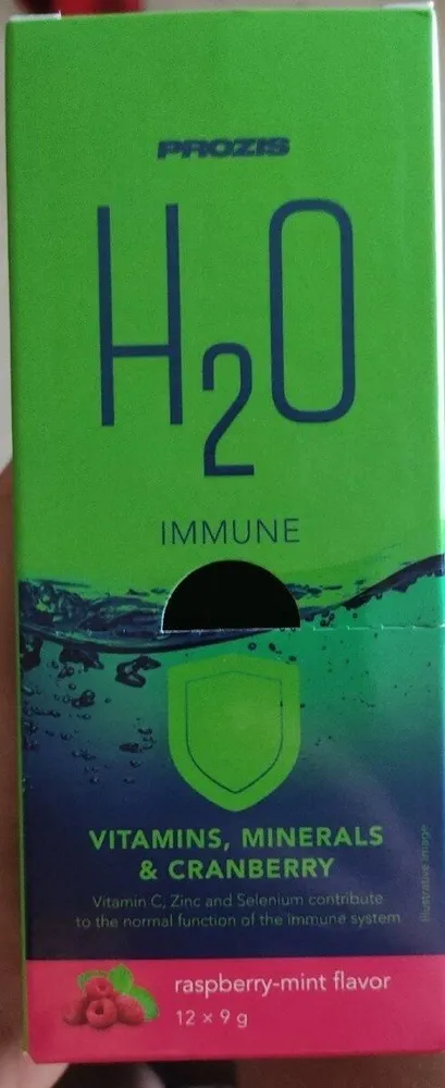 H2O inmune menta y frambuesa