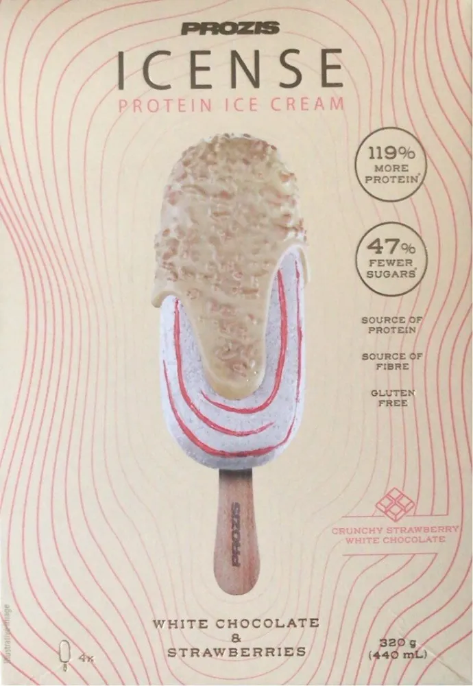 Icense white chocolate & strawberries