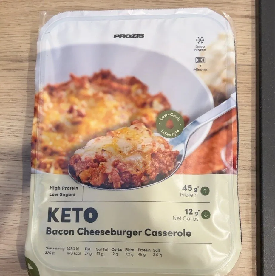 Keto bacon cheeseburger