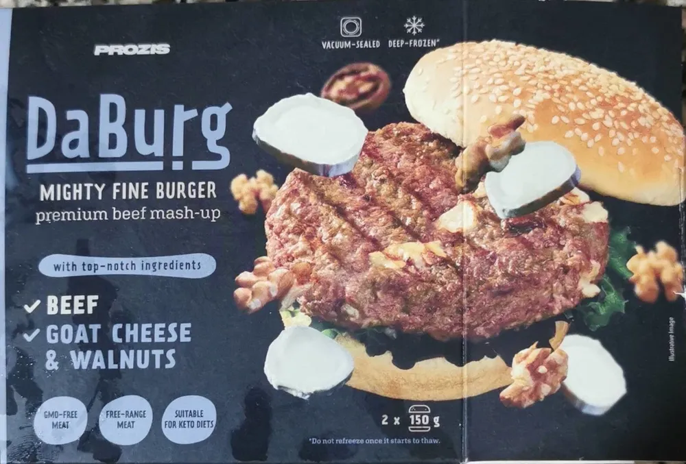 Daburg Beef Goat Cheese and Walnuts