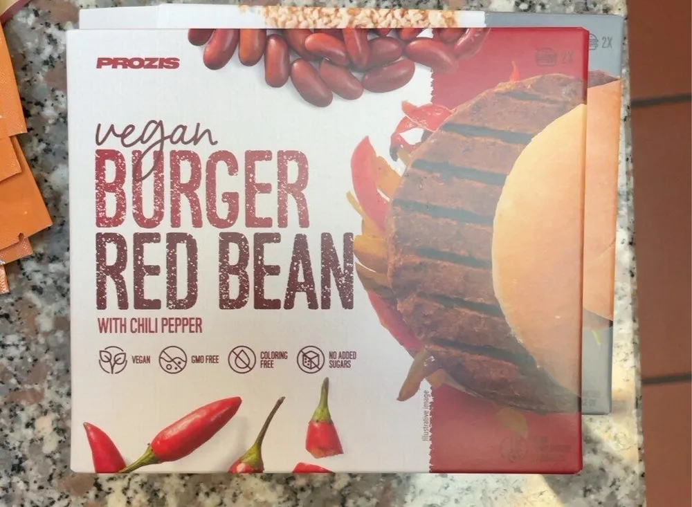 Vegan burger red bean