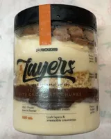 Layers Peanut butter with chocolate chunks