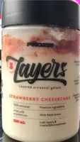 Layers strawberry cheesecake