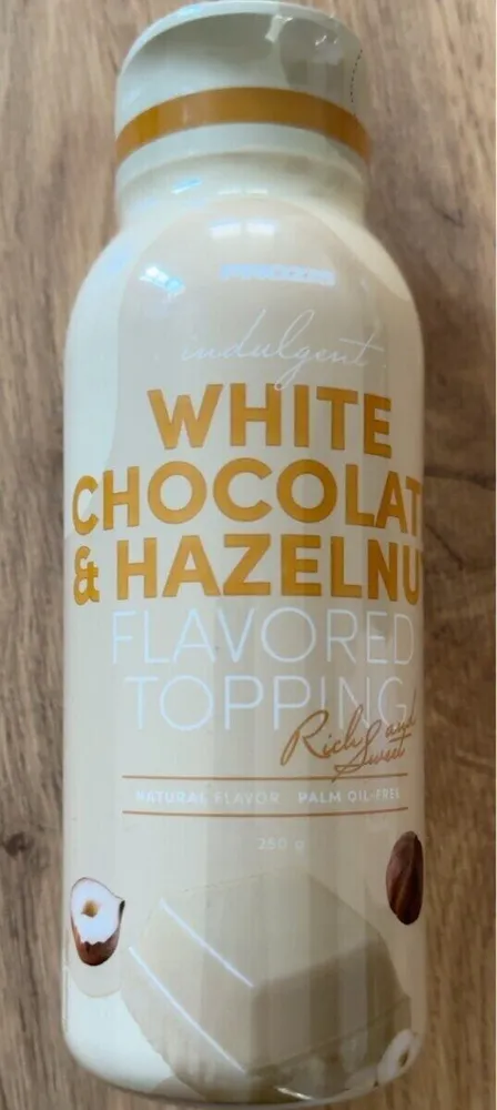 White Chocolate & Hazelnut Flavored Topping