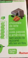 Chocolate de leite com uvas passas e amendoas