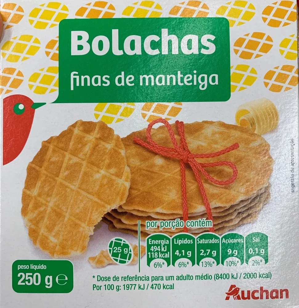 Bolachas finas de manteiga