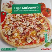 Pizza Carbonara cozida na pedra