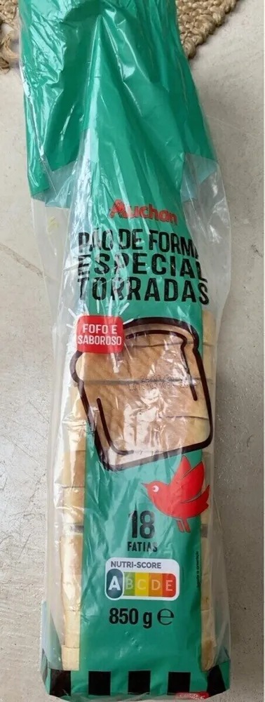 Pão de forma especial torradas