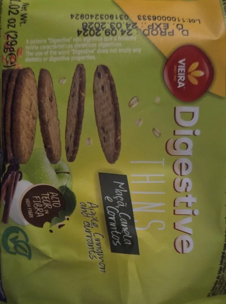 Digestive Thins - Apple, Cinnamon anr Currants