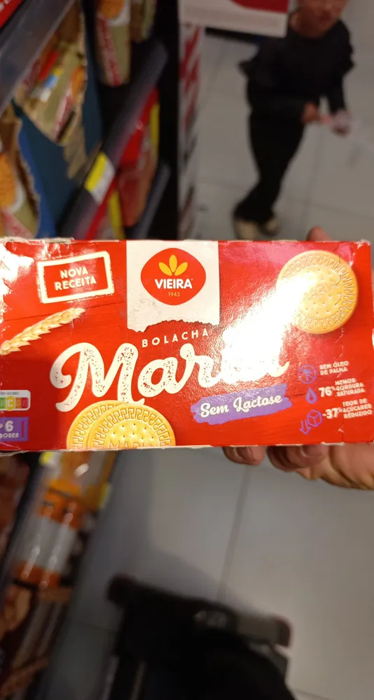Bolacha maria sem lactose