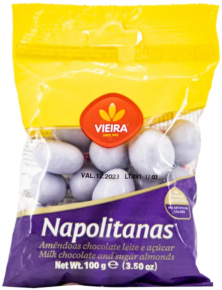 Amêndoas chocolate leite e açúcar