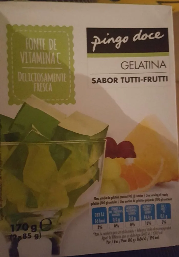 Gelatina Sabor Tutti-Frutti