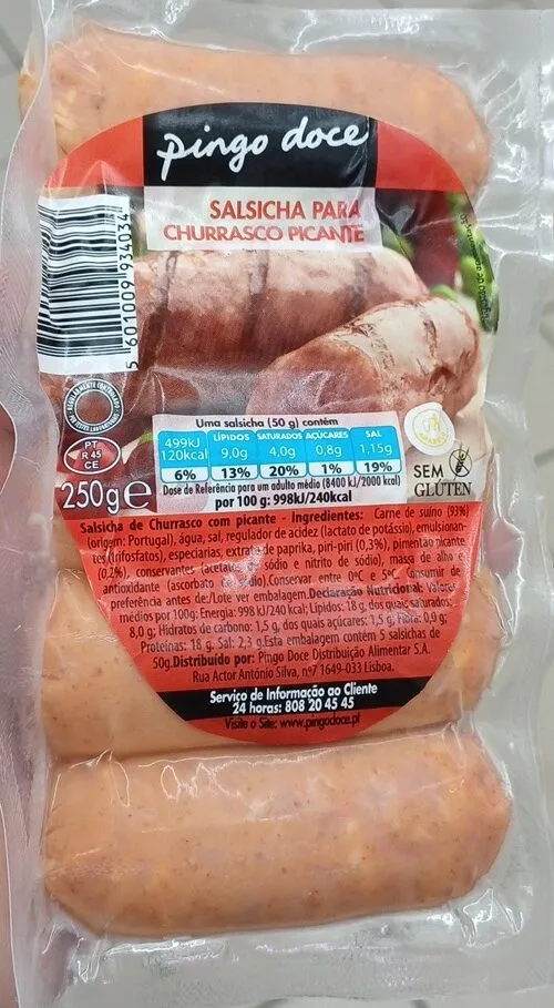 Salsicha para Churrasco Picante