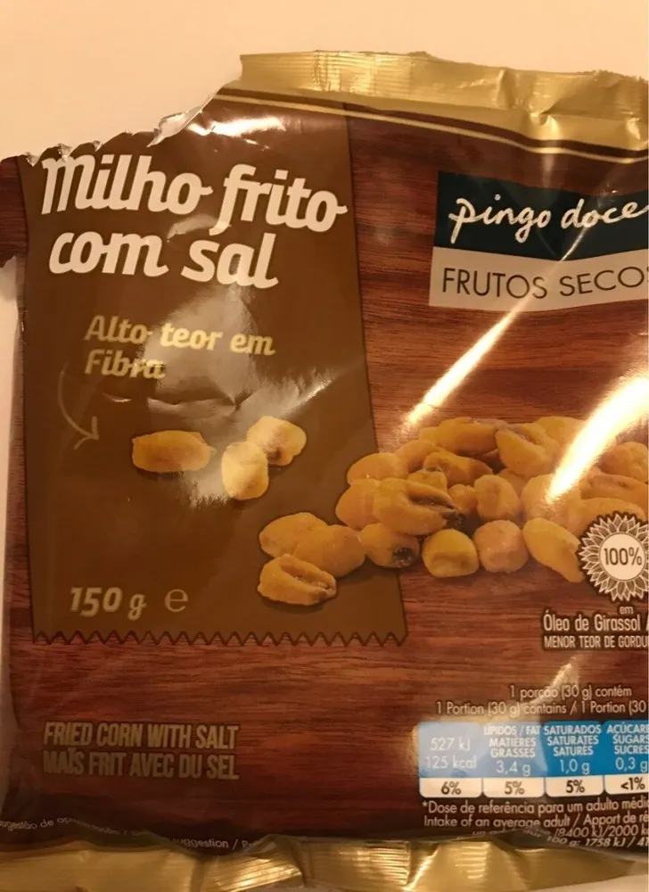 Milho frito com sal
