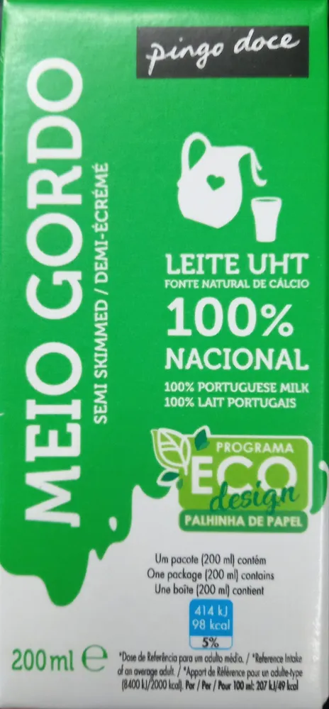 Leite UHT Meio Gordo