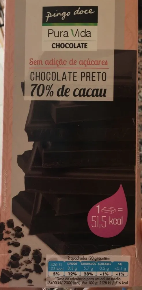Chocolate, Chocolate Preto