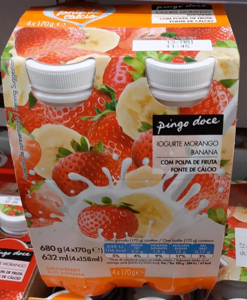 Iogurte Morango Banana