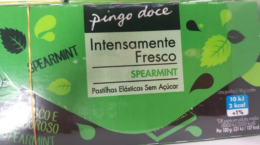 Pastilhas Elásticas sem Açúcar Spearmint