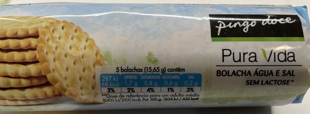 Bolacha Água e Sal Sem Lactose*