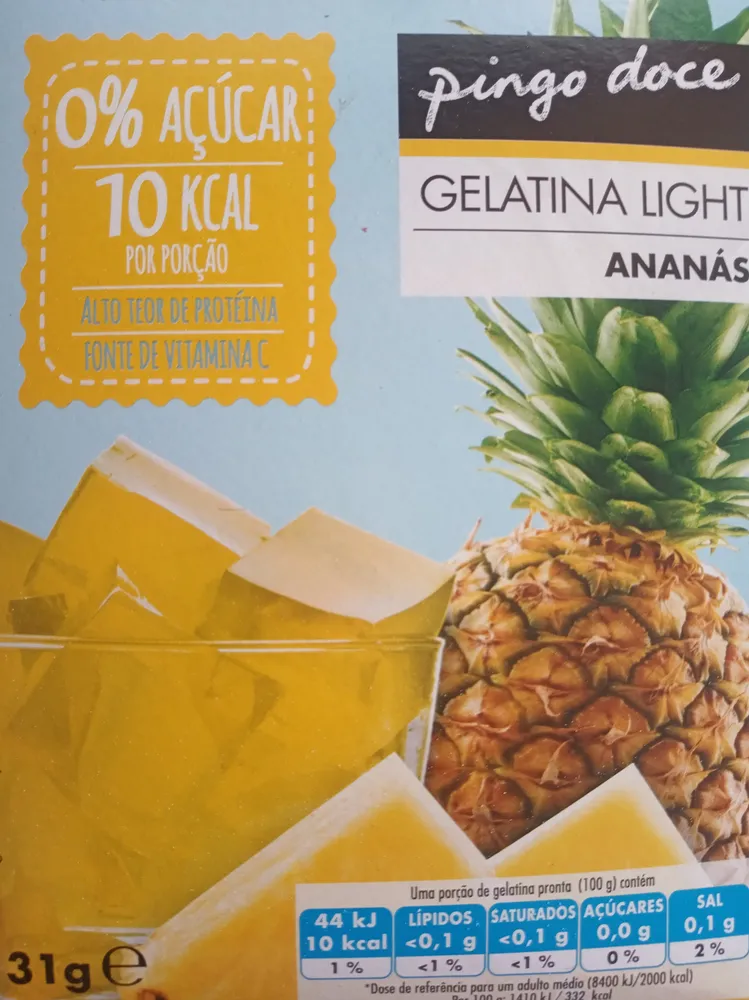 Gelatina Light Ananás