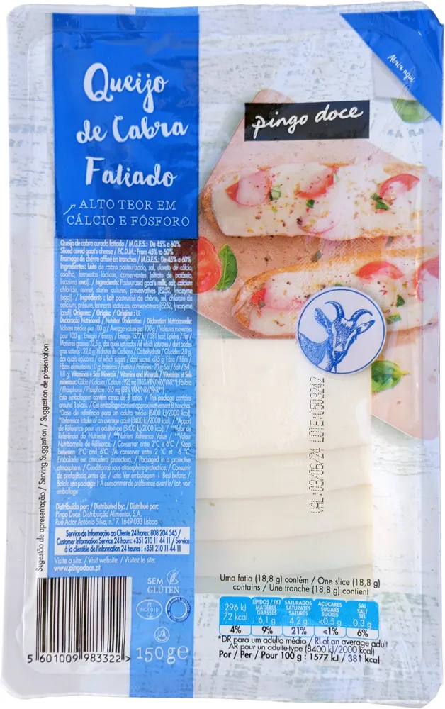 Queijo de Cabra Fatiado