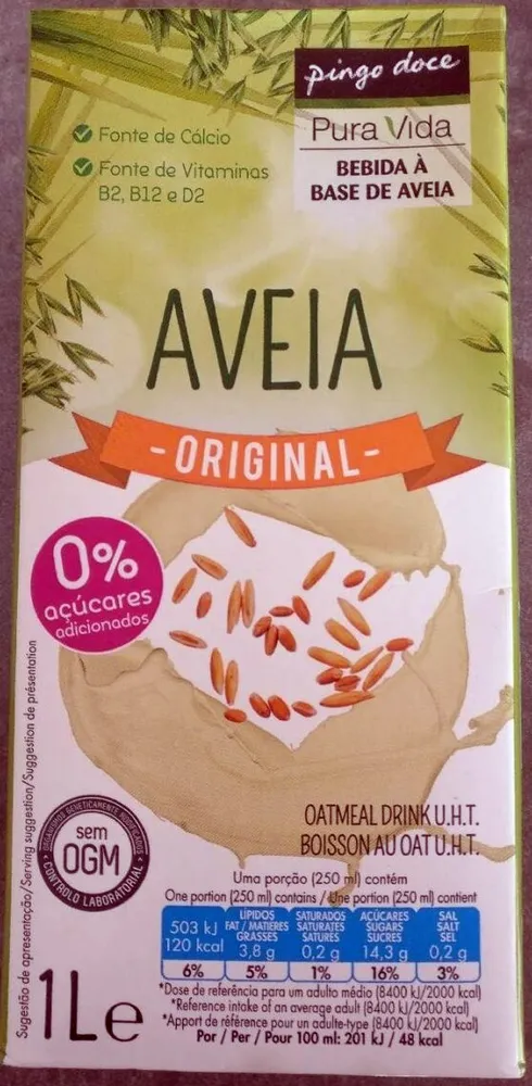 Bebida à Base de Aveia, Aveia, Original