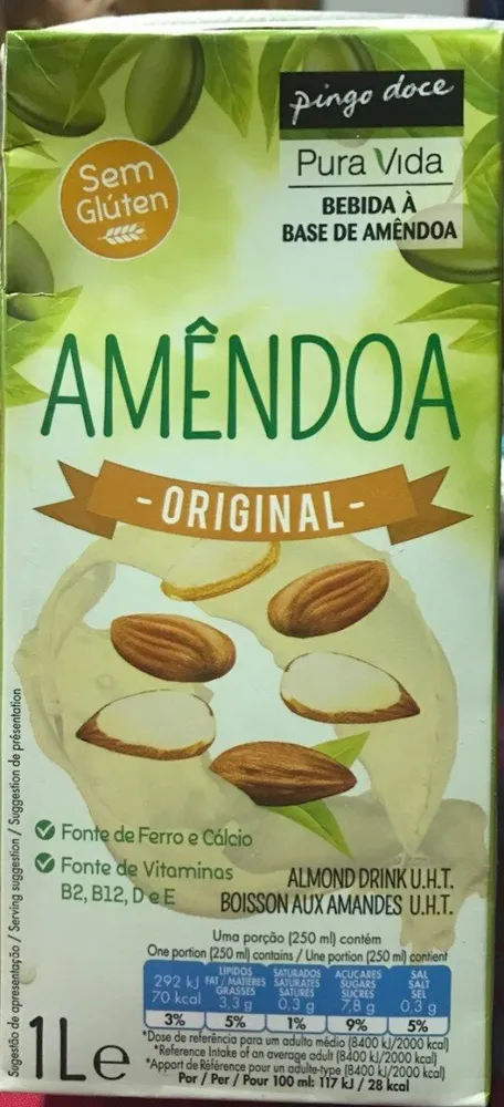 Bebida à Base de Amêndoa, Amêndoa, Original