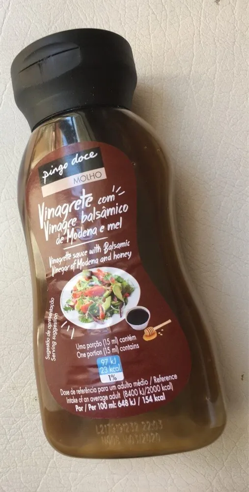 Vinagrete com vinagre balsâmico de Modena e mel