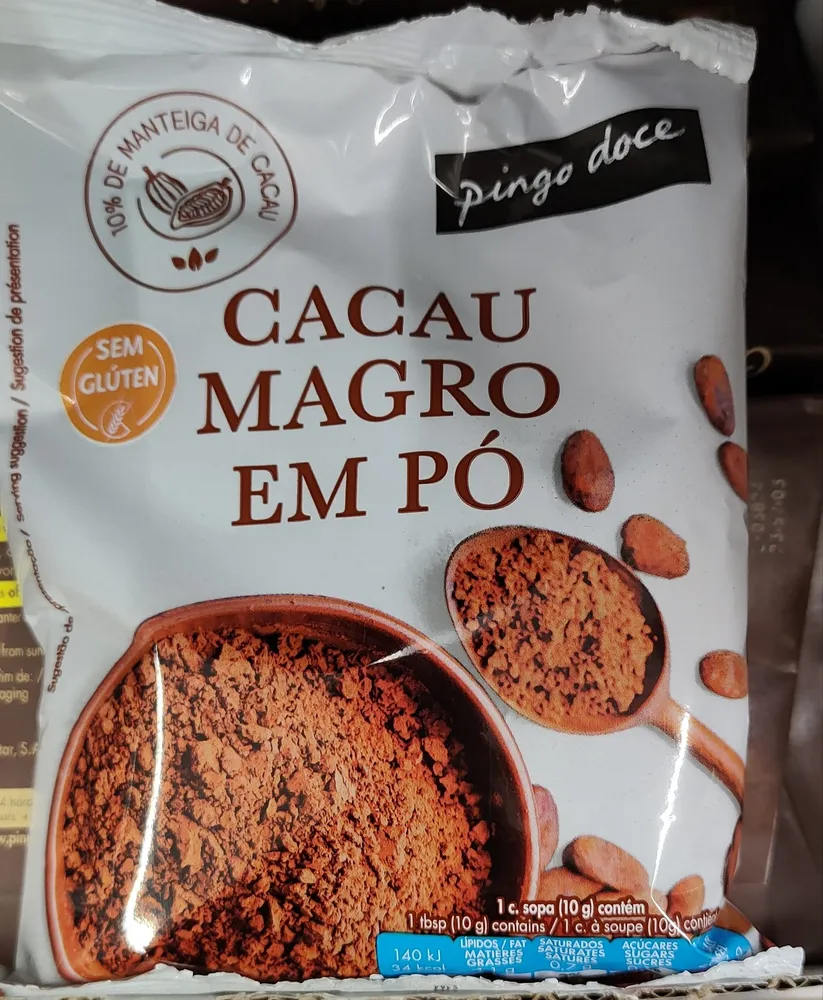 Cacau magro em pó