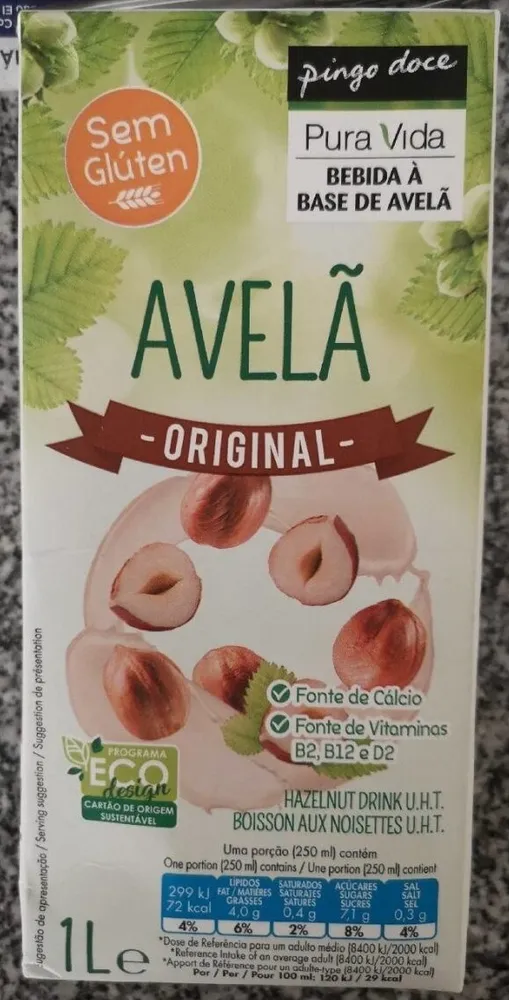 Bebida à Base de Avelã, Avelã, Original