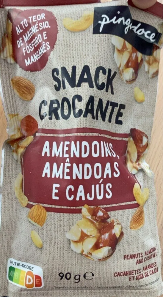 Snack Crocante Amendoins, Amêndoas e Cajús