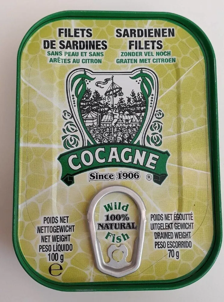 Filets de sardines au citron, sans peau, sans arrêtes