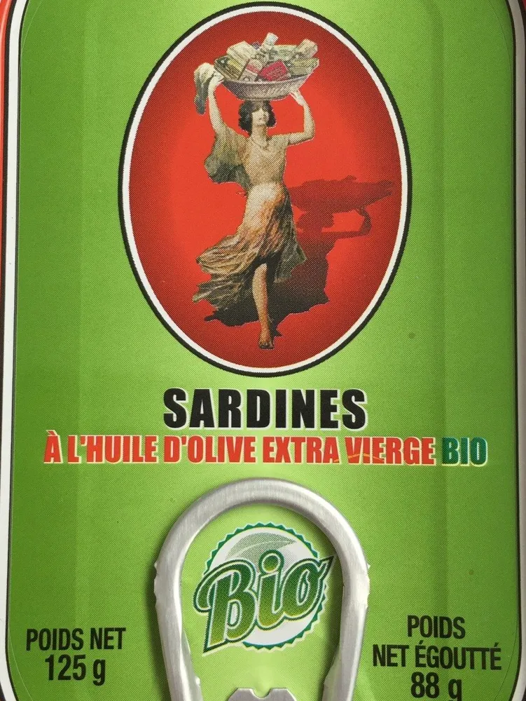 Sardines à l'huile d'olive extra vierge bio