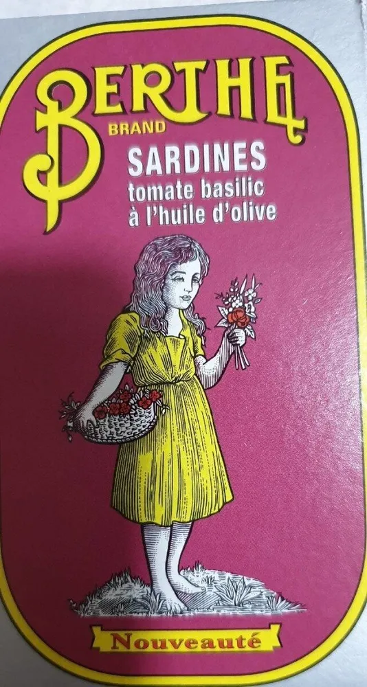 Sardines tomate basilic à l'huile d'olive